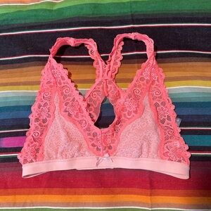 Aerie Coral Lace Bralette